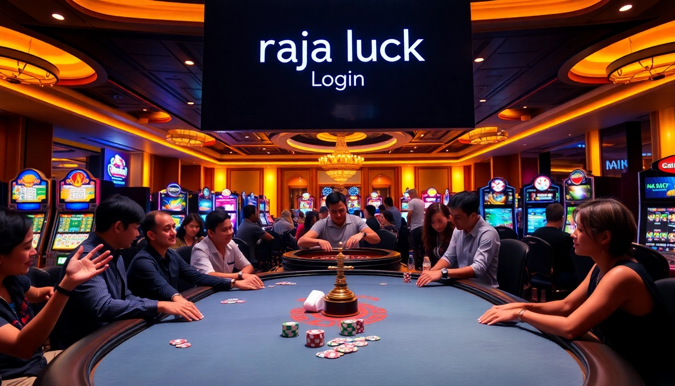 Engage in thrilling gameplay with raja luck login at the vibrant casino tables and machines.