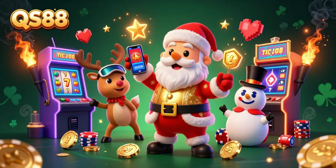 QS88 hiện ra với Santa Claus ngộ nghĩnh tại sòng bạc, mang lại cơ hội thắng lớn.