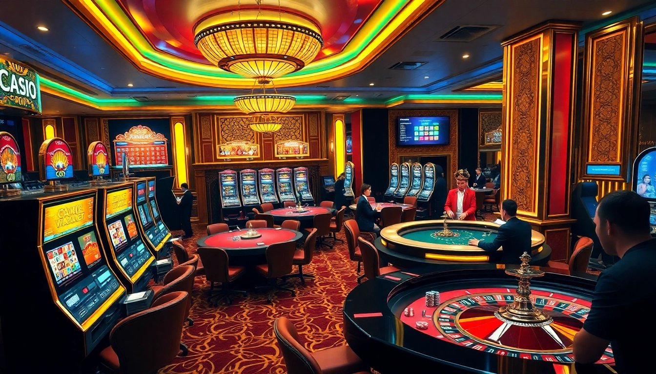Experience the excitement of high stakes gaming at apiraja88 with vibrant slot machines and engaging poker tables.