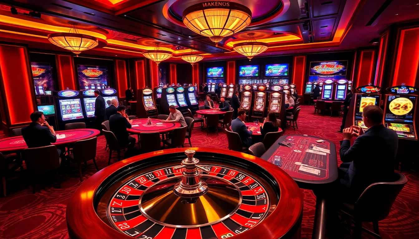 Engaging casino players at the lively tables at https://kkwin.co.com/ showcasing exciting gambling activities.