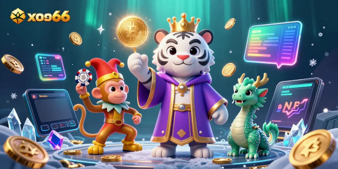 Experience thrilling gameplay with xoso66's 3D casino scene featuring vibrant characters and exciting elements.