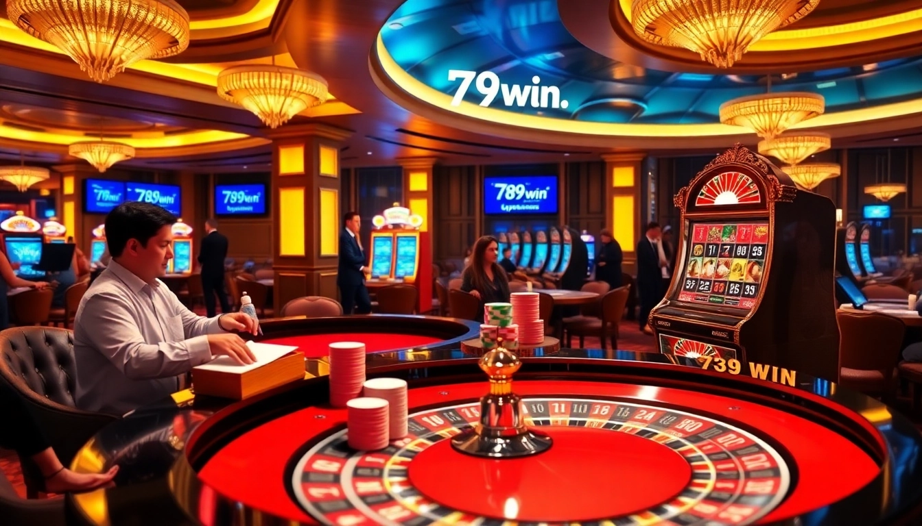 Players engaging with vibrant casino games at https://789win.apartments/ showcasing excitement and luxury.