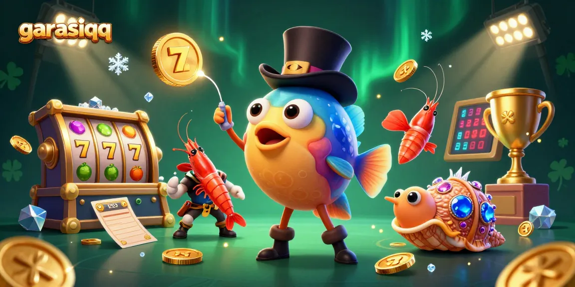 Engage with garasiqq's thrilling jackpot experience featuring a lively underwater casino scene.