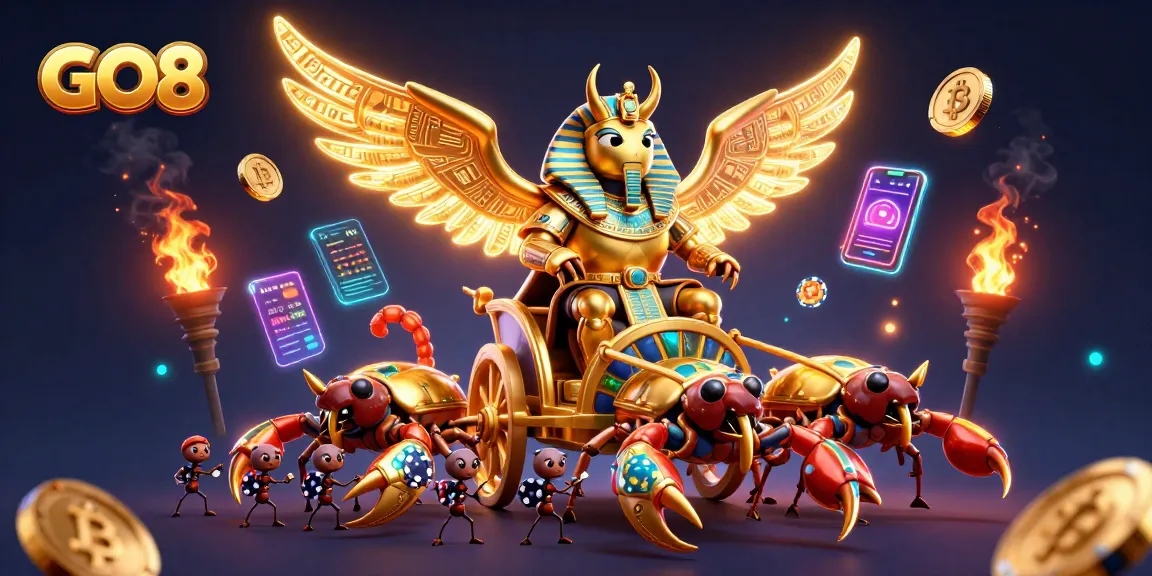 Engage with the thrilling GO8 casino experience featuring captivating golden beetles and crypto elements.