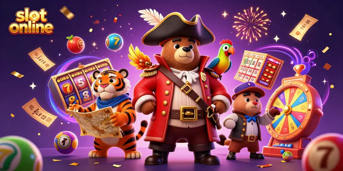 Permainan slot online yang menarik dengan simbol keberuntungan dan jackpot besar.