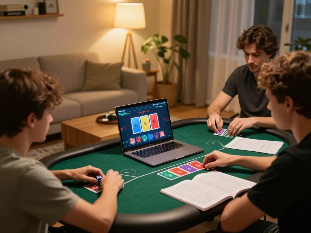 Experience link LUCK8 online poker in a cozy home setting with strategic gameplay.