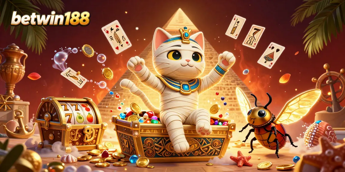 Engage with betwin188 to spin the reels and uncover treasures in a vibrant casino scene.