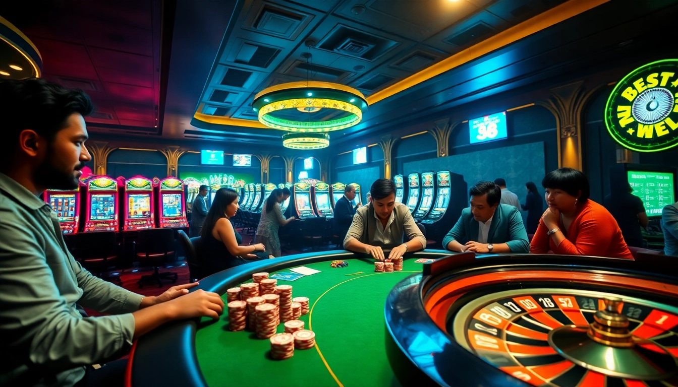 Experience the thrill of bet 88 at a vibrant casino with poker chips, cards, and a roulette wheel.