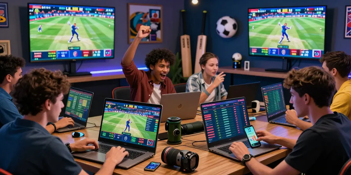 Users engaging with Fairplay24 on digital devices amidst an exciting betting lounge.