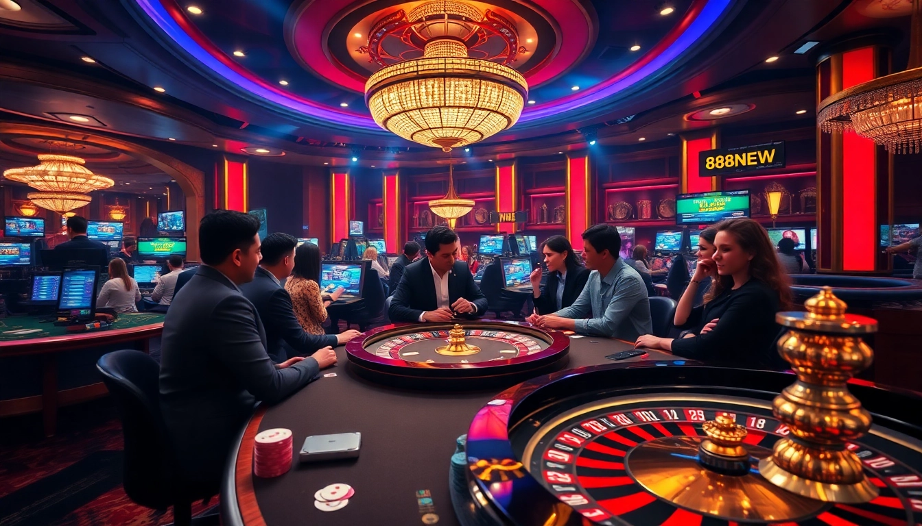 Experience high-stakes gaming at 888NEW with vibrant casino visuals and action.