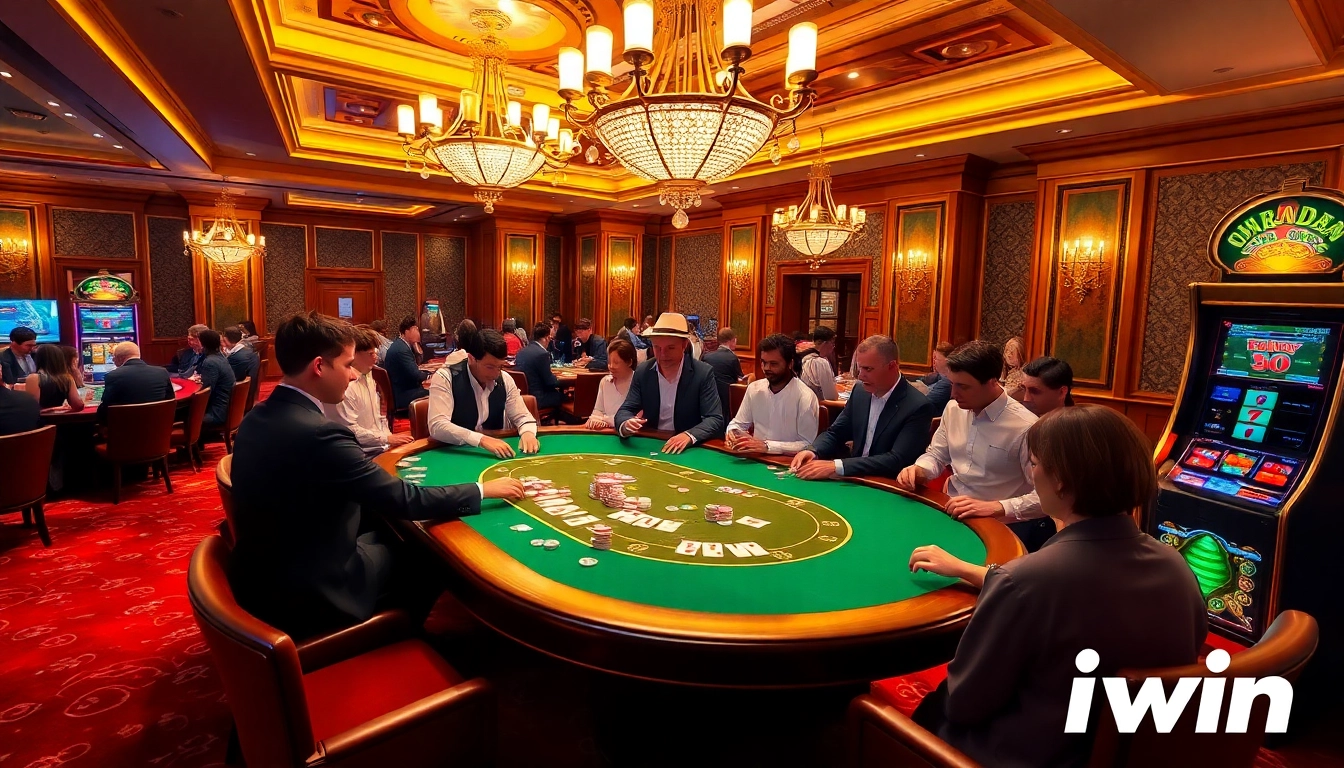 Capture thrilling poker action at iwin casino with vibrant chips and an elegant atmosphere.