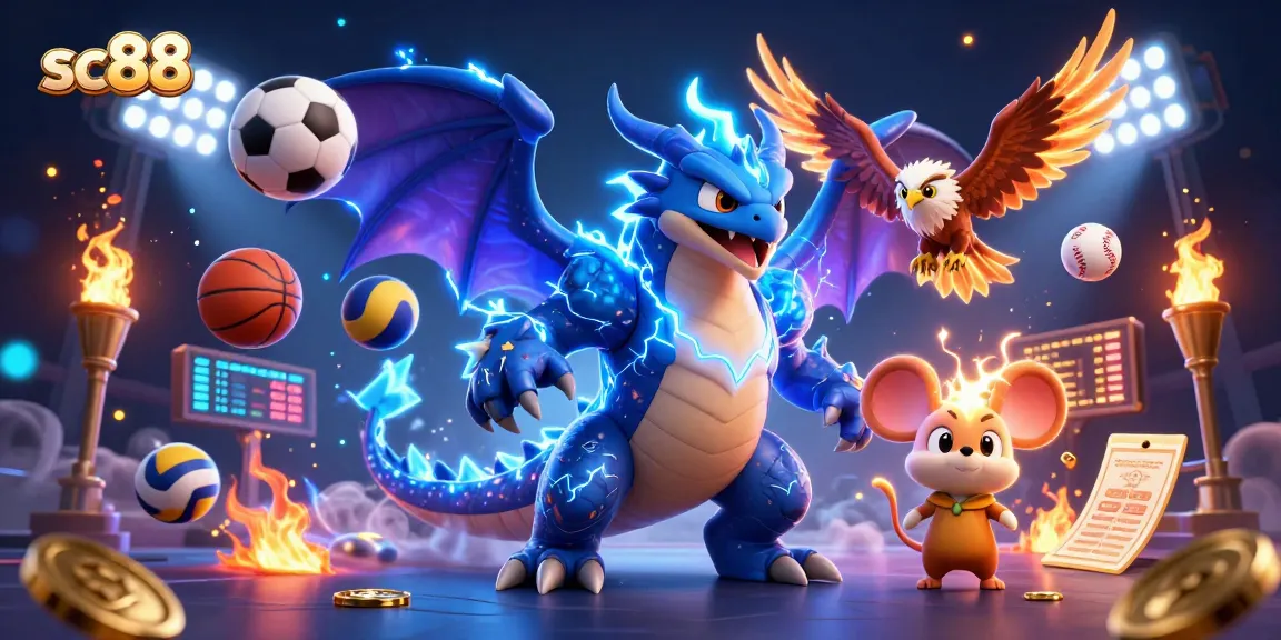 Experience sc88's thrilling sports betting scene with dynamic characters and vibrant visuals.