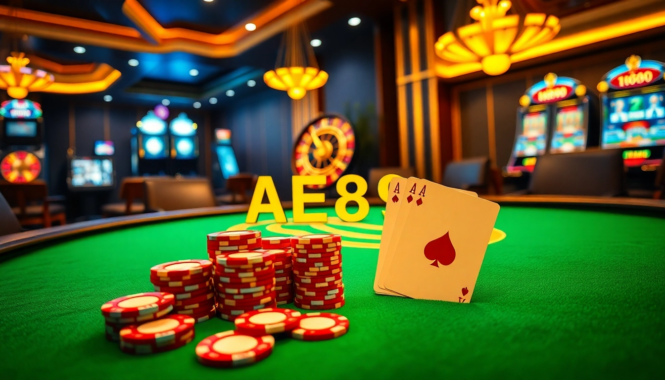 Experience the thrill of winning at AE888's luxurious casino with poker games and roulette.