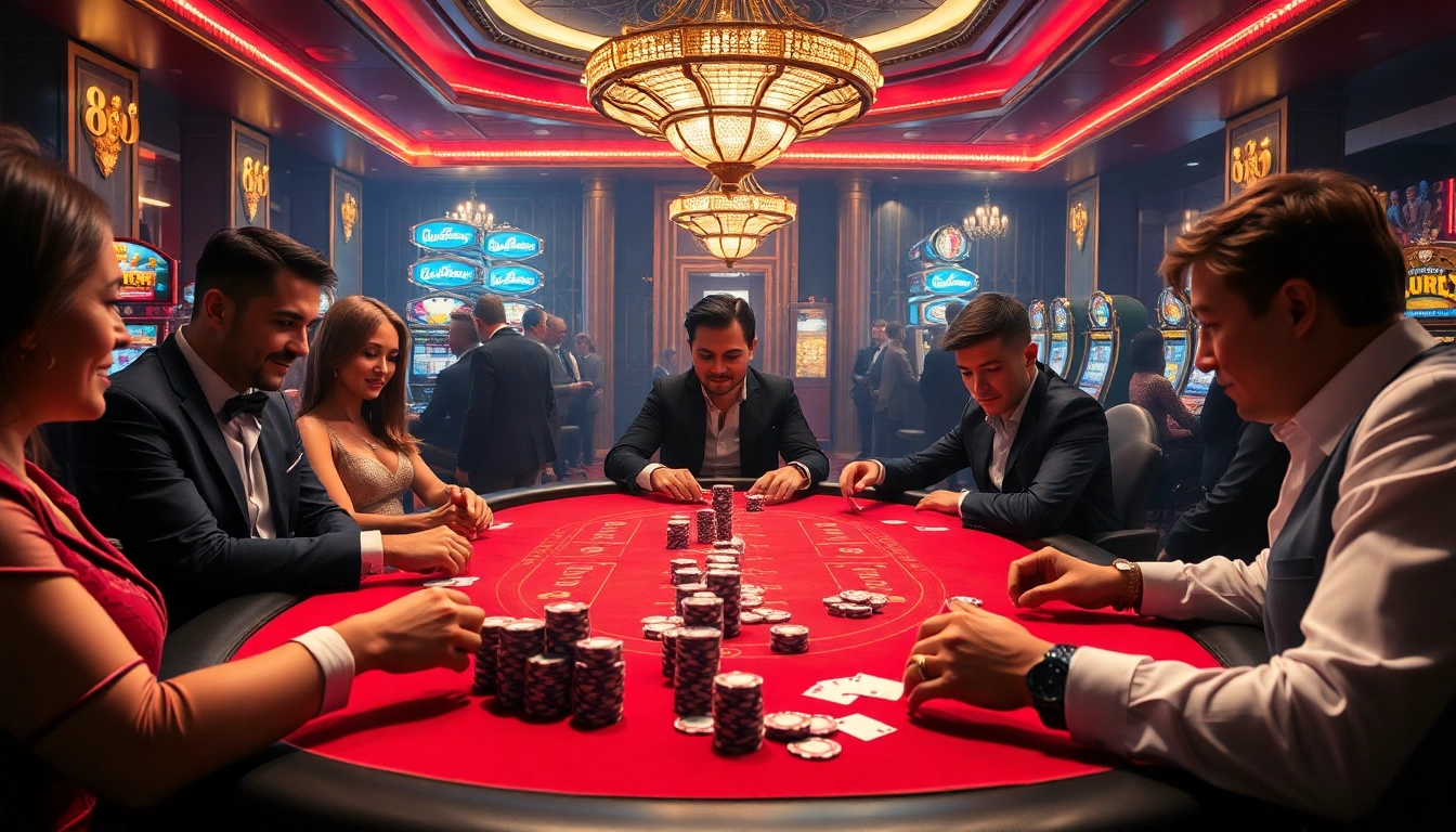 Experience luxury gaming at 88i nhà cái with professional poker play and vibrant casino ambiance.