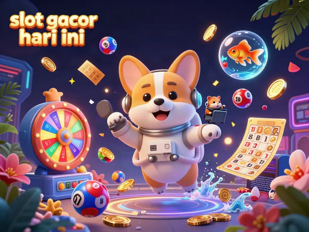 Experience the excitement of slot gacor hari ini in a vibrant space casino scene.