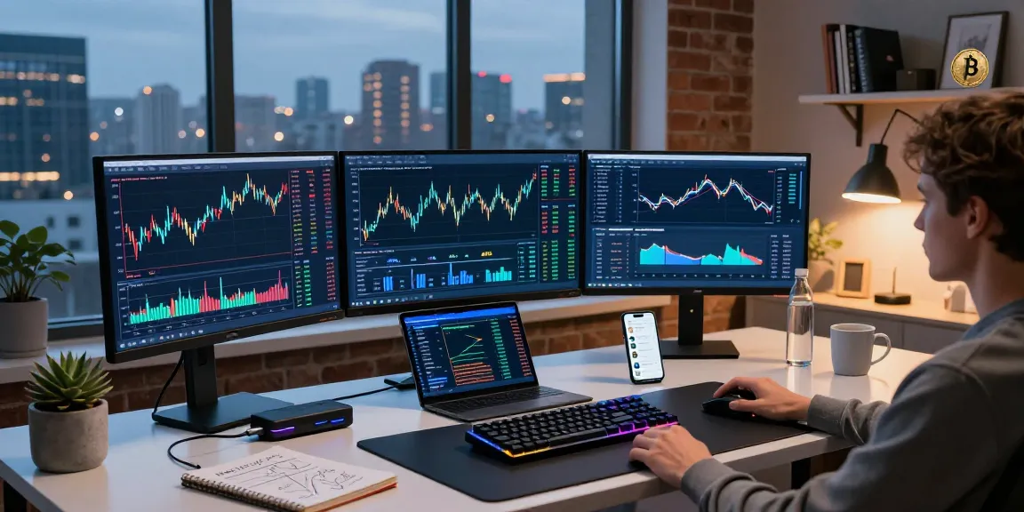 Best casino bonuses in Canada showcased in a modern cryptocurrency trading setup with Bitcoin charts, digital wallet, and DeFi platforms.