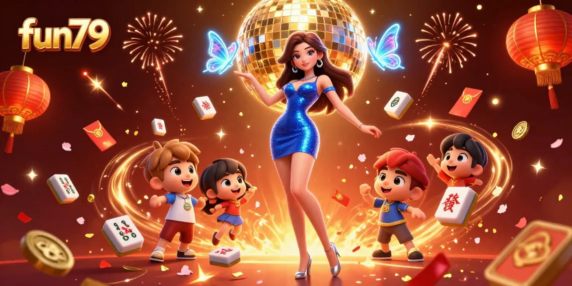 Experience thrilling gameplay at fun79 with a glamorous 3D casino setting featuring vibrant elements and exciting symbols.