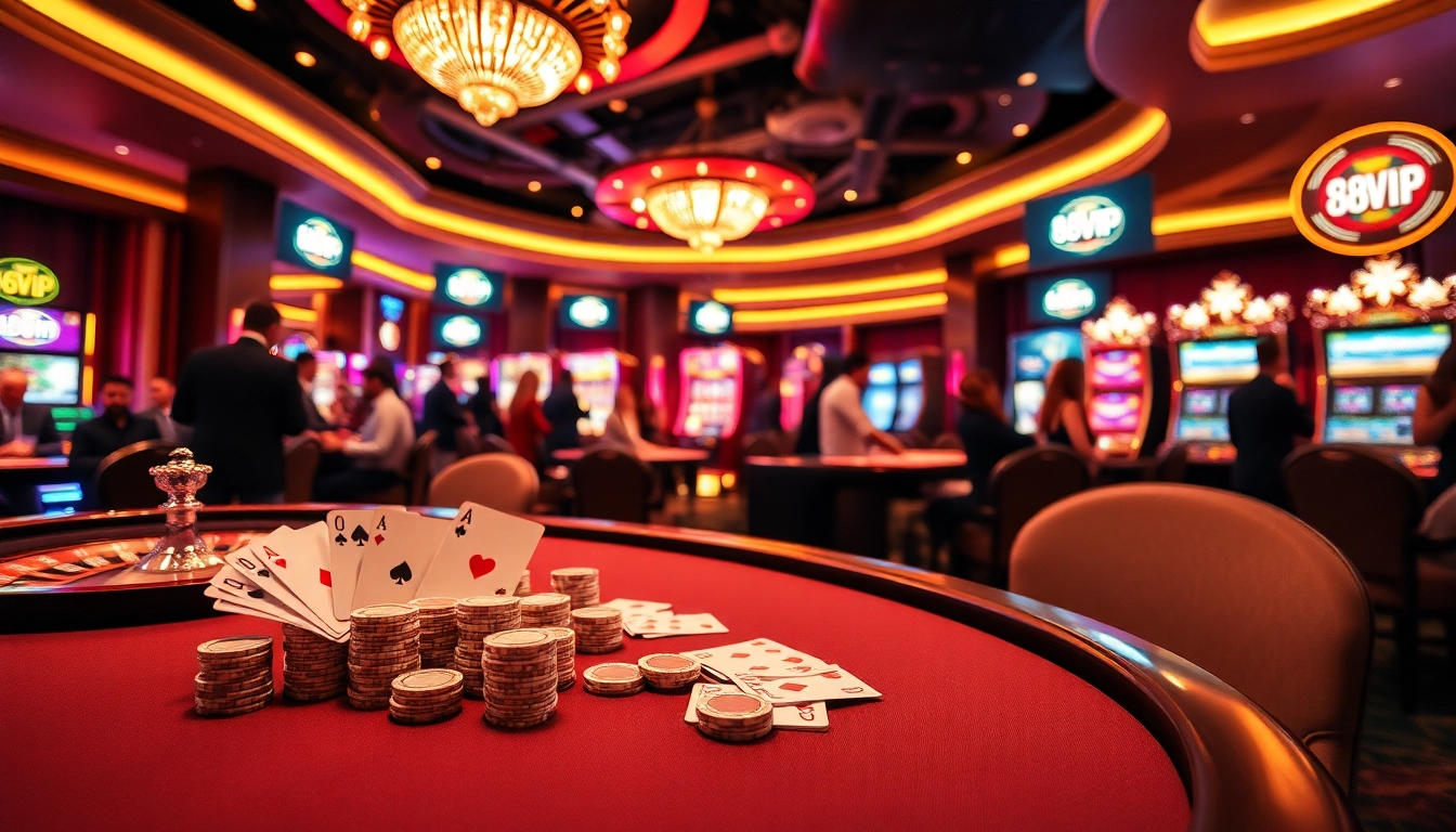 Experience the excitement of gambling at 68VIP, featuring vibrant casino games and engaging players.