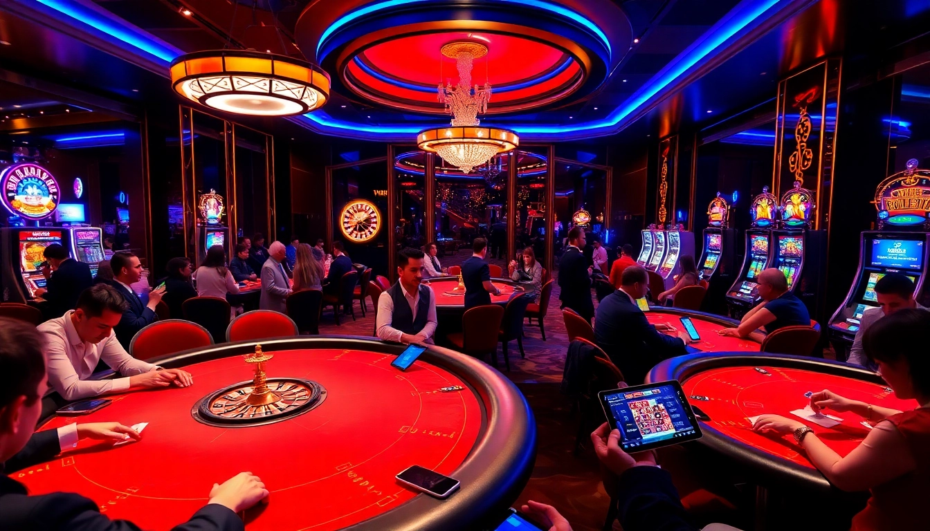 Seek winning strategies at https://33win68.io/ with a captivating casino atmosphere featuring poker players and roulette.