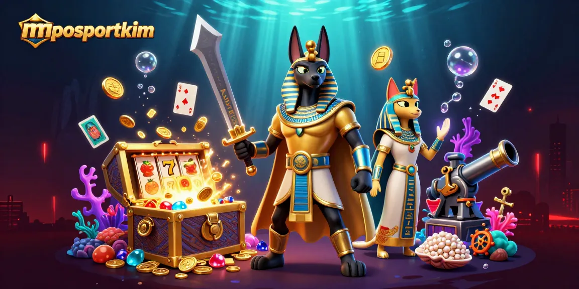 Engage with exciting mposportkim gaming through a vibrant scene of Anubis and Bastet in action