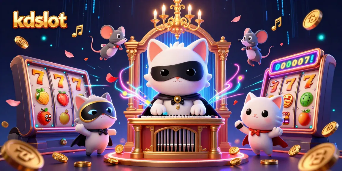 Experience the thrill of kdslot with the charming characters in a vibrant casino setting.