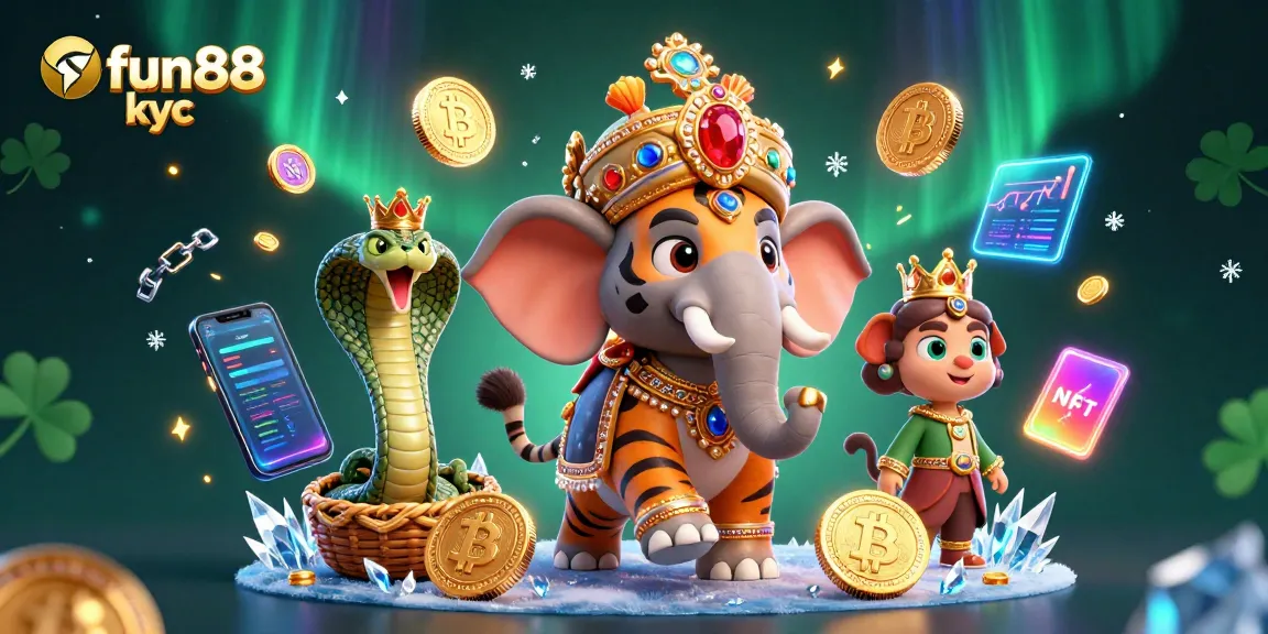 Trải nghiệm cá cược hấp dẫn tại fun88 kyc với hình ảnh chú hổ 3D ngồi trên voi quý giá.