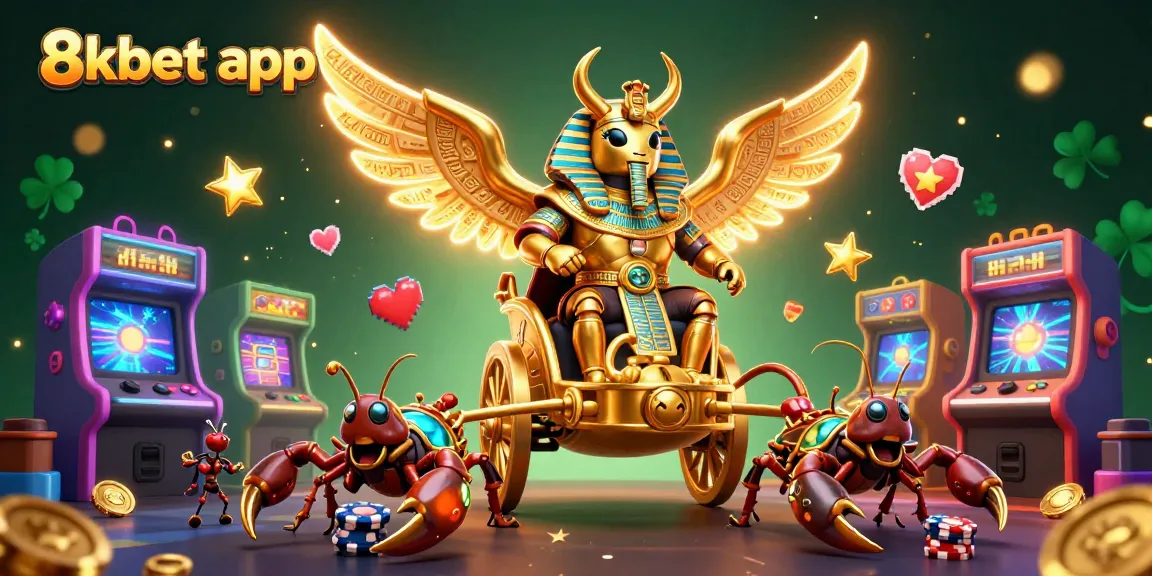 Experience winning strategies with the 8xbet app in this vibrant 3D gambling scene.