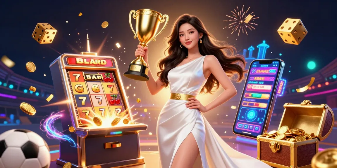 Win big with dn88's exciting casino games, featuring a glamorous champion and jackpot excitement.