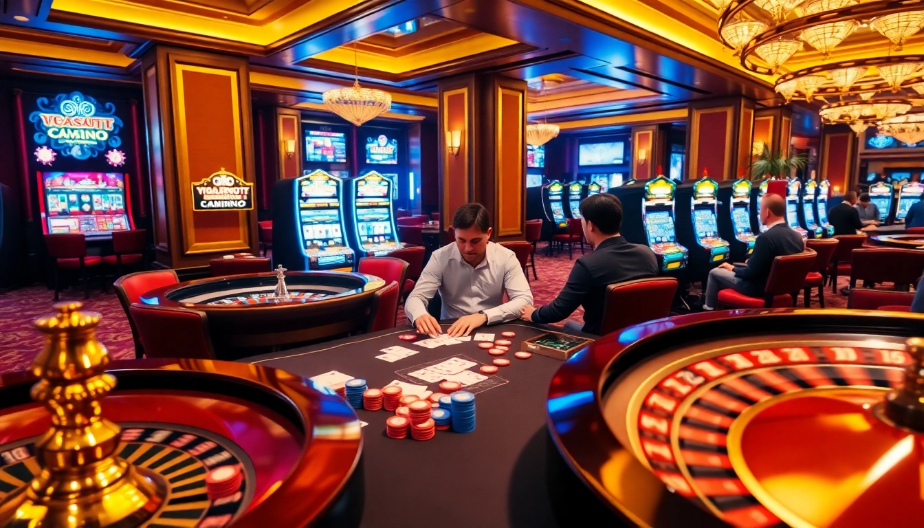 Exciting scene at a poker table showcasing poker chips and cards at XX88 casino.