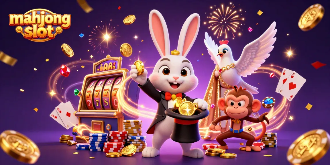 Engage with the mahjong slot world through vivid 3D animation of playful characters and dazzling casino elements.