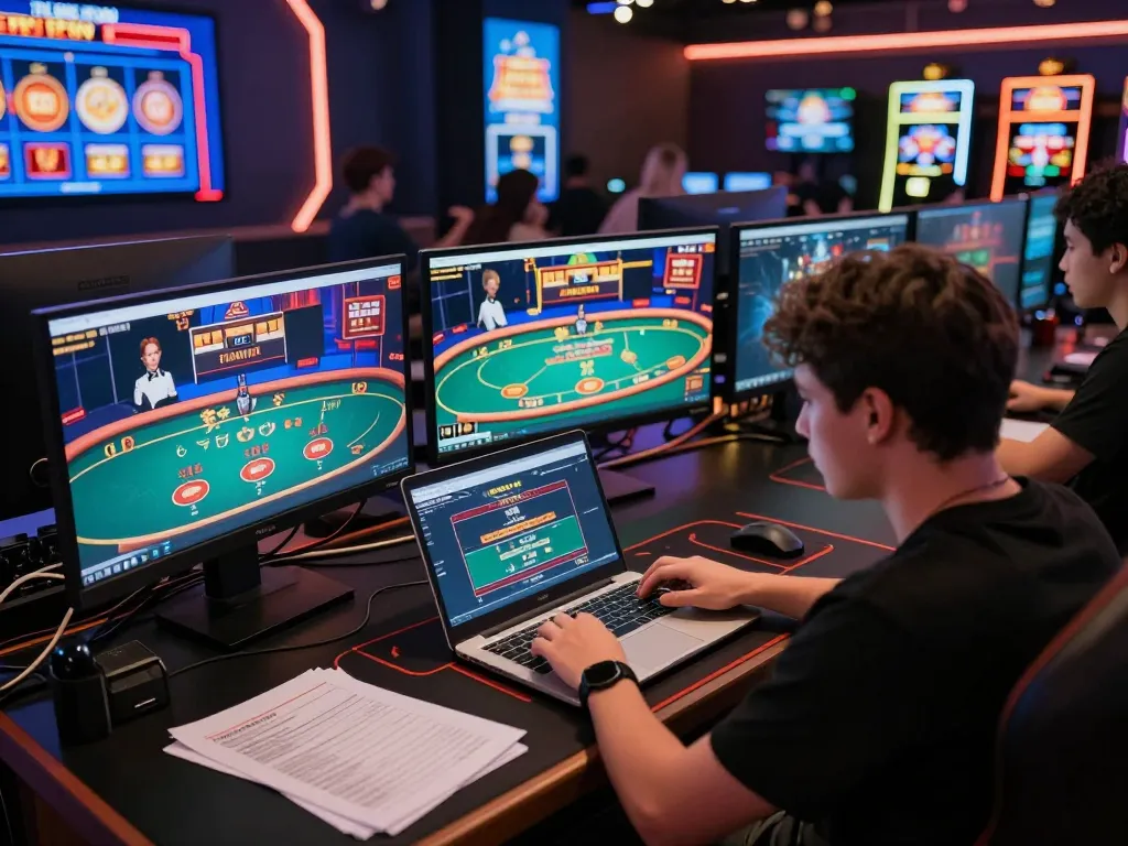 IWIN tournament preparation in a dedicated gaming setup with multiple screens and strategic notes.