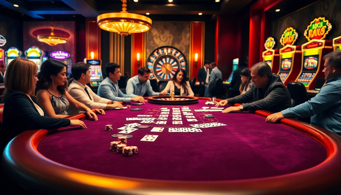 Excited players engaging at BK8's luxurious casino table game filled with excitement.