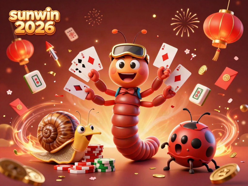 Experience the thrill of sunwin 2026 with cartoon characters in a vibrant casino scene