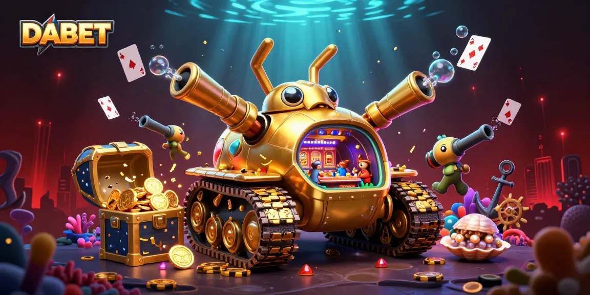 DABET reveals a fun miniature casino within a golden beetle tank bursting with coins and treasure.