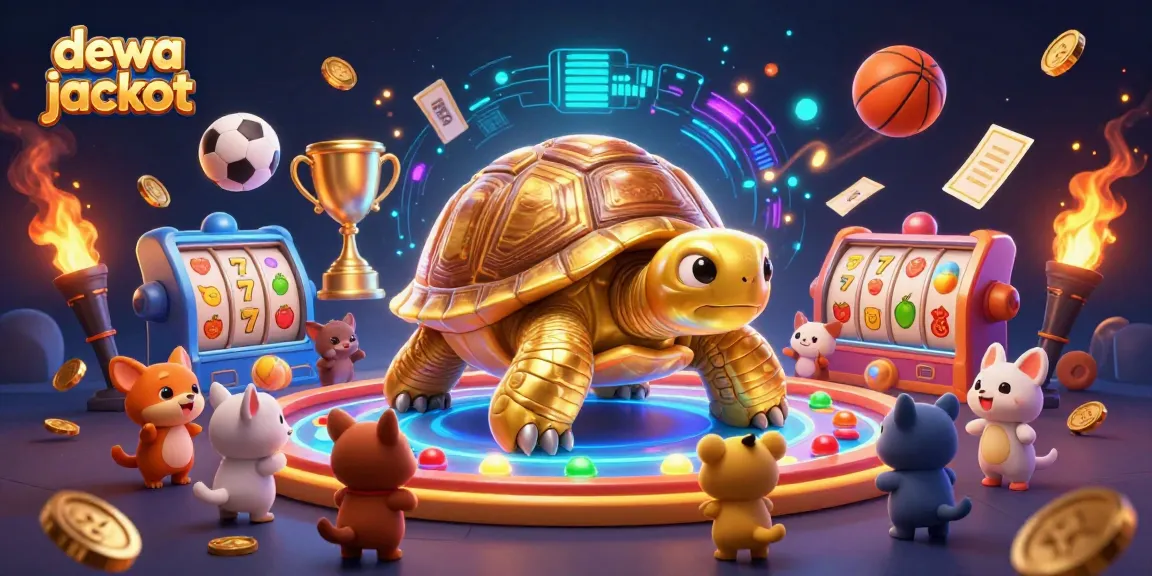 Memenangkan jackpot besar di dewa jackpot dengan simbol buah dan gulungan slot yang berputar