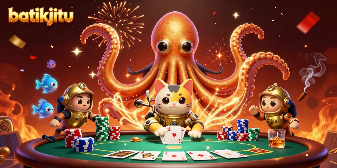 Batikjitu menyajikan aksi seru dengan kraken 3D, kucing penyelam, dan permainan poker dalam suasana festival.