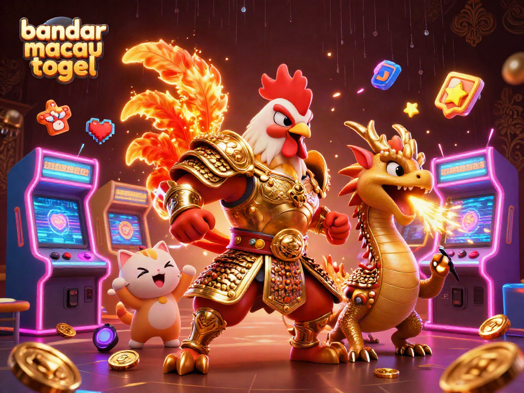 Mainkan bandar macau togel dengan semangat bertarung bersama karakter unik dalam ilustrasi 3D.