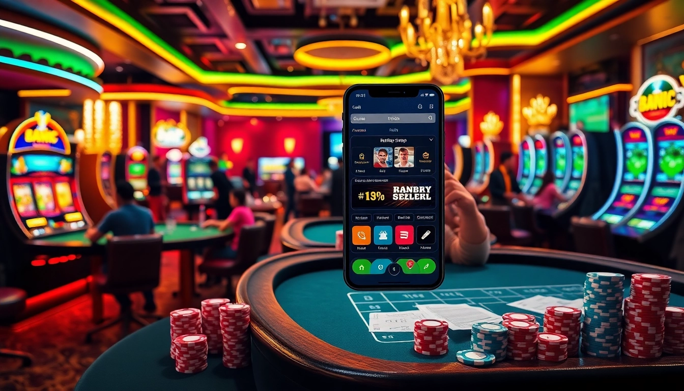 Cảnh sinh động nổi bật trải nghiệm ứng dụng Bet VIP với các yếu tố casino sôi động.
