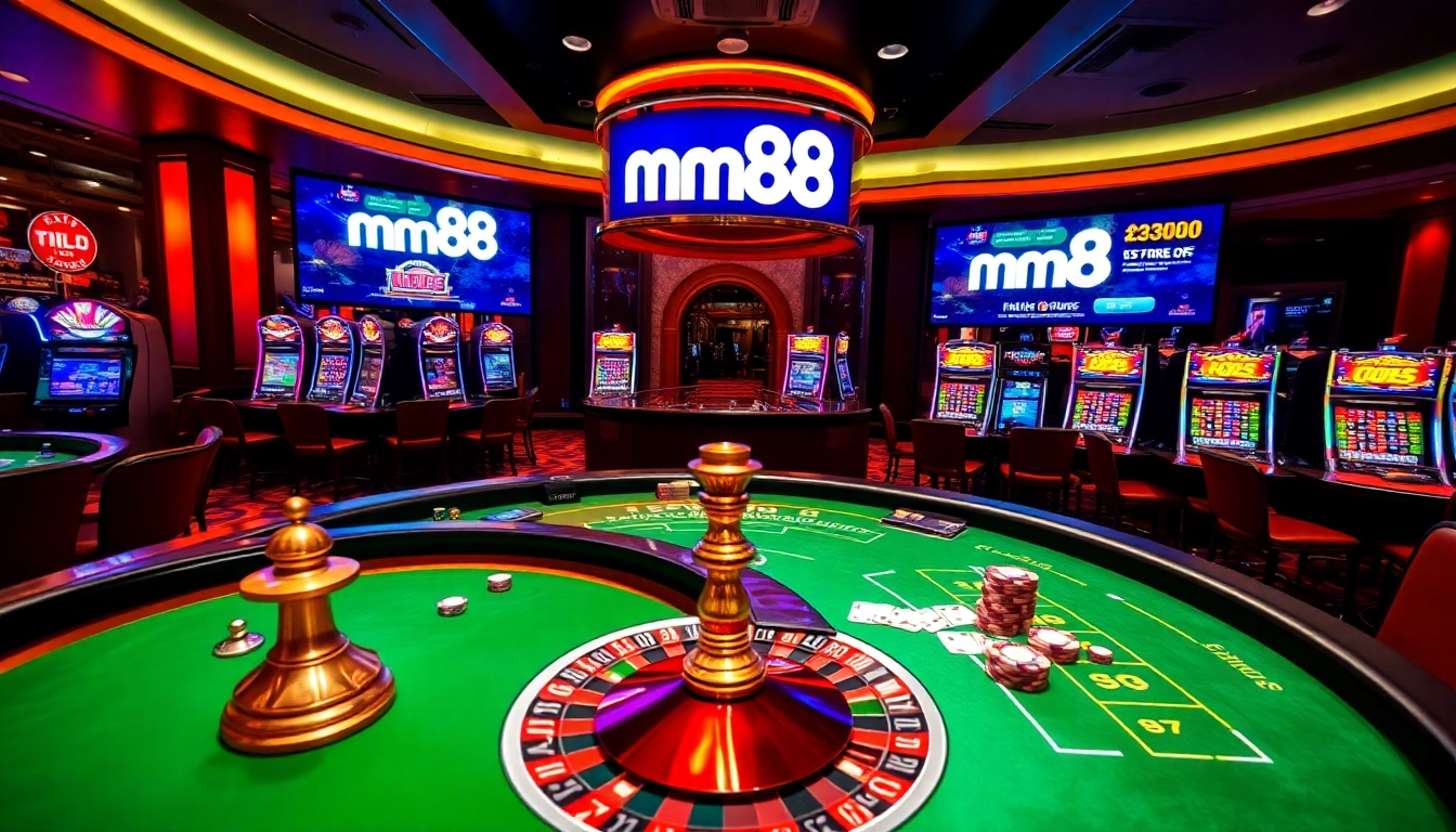 Engage in thrilling mm88 casino games at vibrant tables and luxurious slot machines.