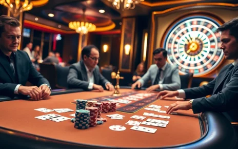 Experience thrilling gameplay at OK8386 featuring an elegant poker table and roulette wheel.