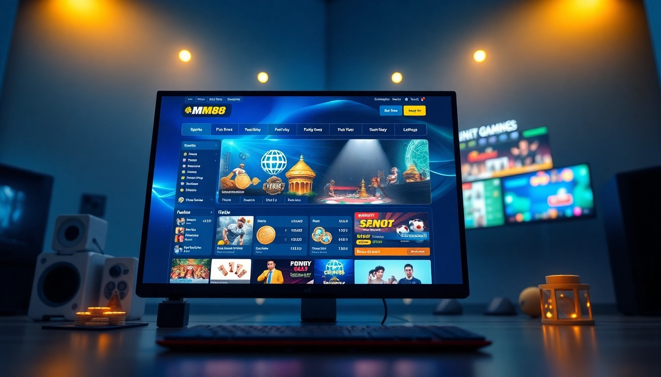 Experience the excitement of MM88's online gaming platform with vibrant sports and casino options.