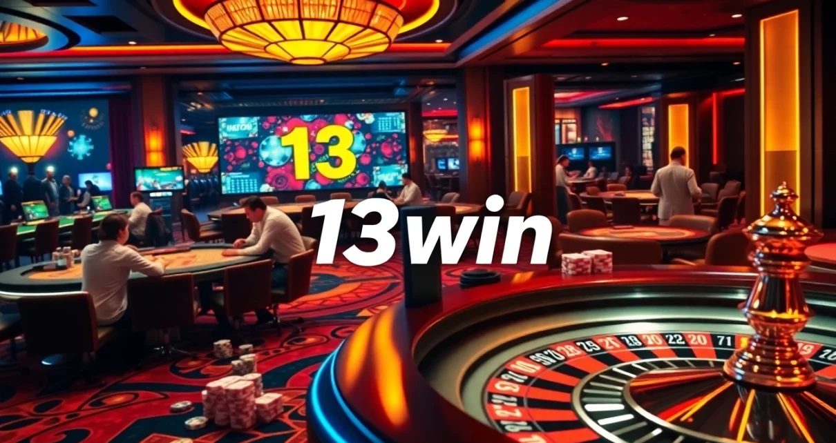 Players experiencing the thrill of 13win casino with vibrant table games and dynamic atmosphere.