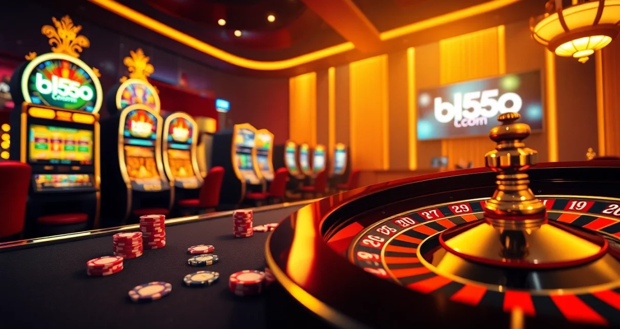 Experience thrilling online gambling at bl555.com with vibrant casino tables and exciting gameplay.