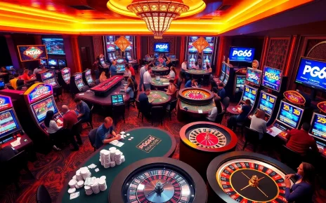 Players enjoying a thrilling gaming experience at PG66 casino slots and tables.
