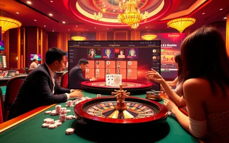 Experience Rút tiền kkwin at a luxurious casino with online gameplay elements.