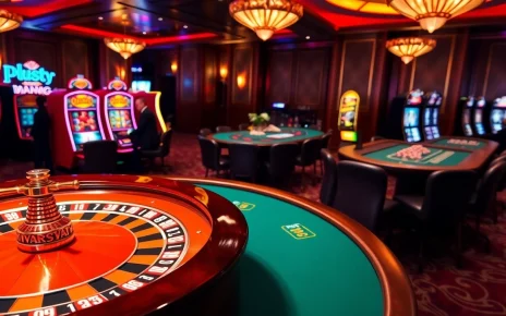 Players enjoying the exciting gaming experiences at Plus777 casino with vibrant tables and slots.