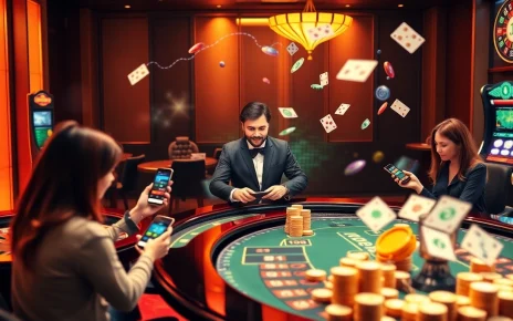 Engaged players enjoying the exciting online casino experience at Okfun with vibrant games and professional atmosphere.