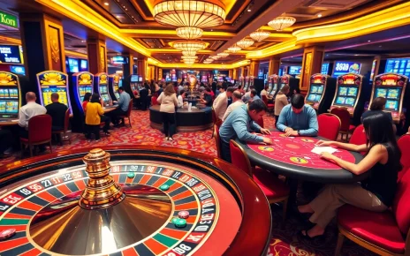Experience thrilling gameplay at 888 new's vibrant casino with roulette and poker tables.