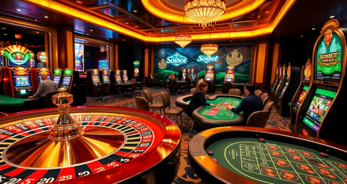 Experience thrilling gaming life at soibet with vibrant casino tables and exciting players.
