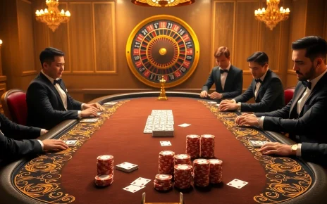 Experience high-stakes gaming at MM 88's luxurious poker table with vibrant chips and cards.